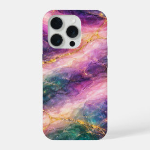 Betoverde marmer met gouden aders iPhone 15 pro case