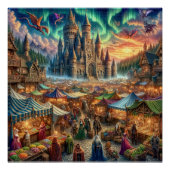 Betoverde middeleeuwse kermis perfect poster (Voorkant)