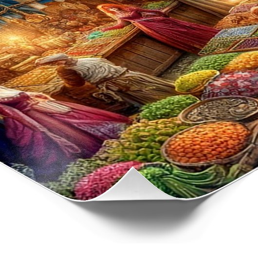 Betoverde middeleeuwse kermis perfect poster (Hoek)