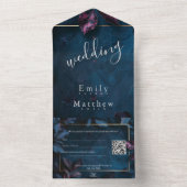 Betoverde Midnight Garden bruiloft All In One Uitnodiging (Binnen)