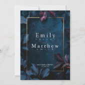 Betoverde Midnight Garden bruiloft Kaart (Achterkant)