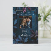 Betoverde Midnight Garden bruiloft Save The Date (Staand voorkant)