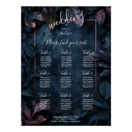 Betoverde Midnight Garden bruiloft zitgrafiek Perfect Poster