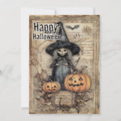 Betoverde Mischief Witchy Whimsy in de herfst Scha Feestdagenkaart (Voorkant)