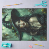 Betoverde moerasheks in Emerald Forest Fantasy Tissuepapier (Craft)