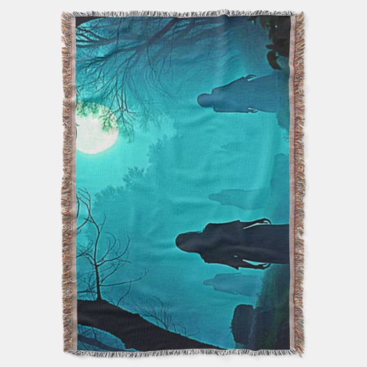 Betoverde Moonlight Forest Spirits Design Deken (Voorkant Verticaal)