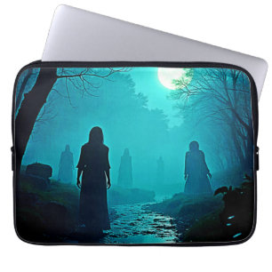 Betoverde Moonlight Forest Spirits Design Laptop Sleeve