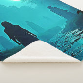 Betoverde Moonlight Forest Spirits Design Sherpa Deken (3/4)