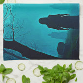 Betoverde Moonlight Forest Spirits Design Theedoek (Gevouwen)