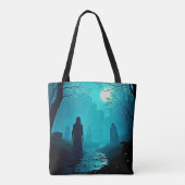 Betoverde Moonlight Forest Spirits Design Tote Bag (Achterkant)