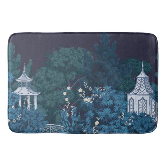 Betoverde moonlit tuinen Chinoiserie Badmat (Voorkant)