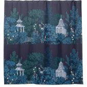 Betoverde moonlit tuinen Chinoiserie Douchegordijn (Voorkant)