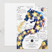 Betoverde Mystieke Draak Verjaardag Kaart (Voorkant / Achterkant)