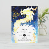 Betoverde Mystieke Draak Verjaardag Kaart (Staand voorkant)