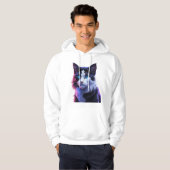 Betoverde mystieke kosmische kat illustratie hoodie (Voorkant volledig)