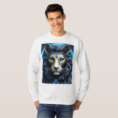 Betoverde mystieke kosmische kat illustratie t-shirt (Voorkant volledig)