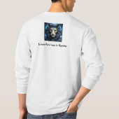 Betoverde mystieke kosmische kat illustratie t-shirt (Achterkant)