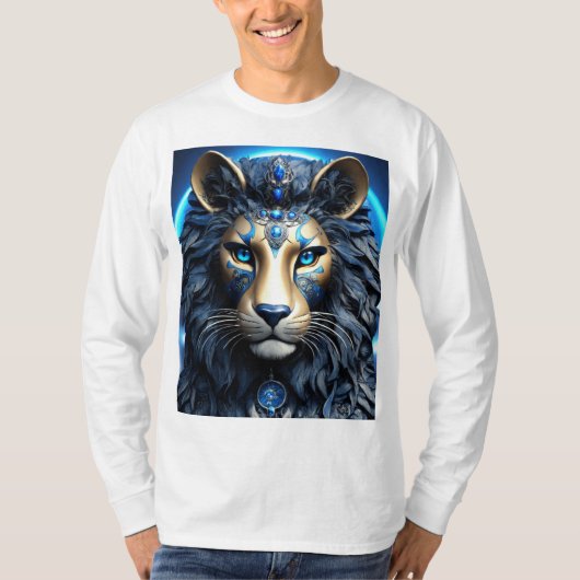 Betoverde mystieke kosmische kat illustratie t-shirt (Voorkant)