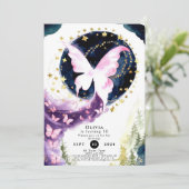 Betoverde Mystieke Vlinder Verjaardag Kaart (Staand voorkant)