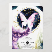 Betoverde Mystieke Vlinder Verjaardag Kaart (Voorkant / Achterkant)