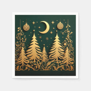 Betoverde Nacht – Kerstboom onder maanlicht Patroo Servet