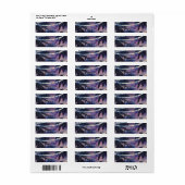 Betoverde Nachtelijke Hemel Avond Strand Lichtjes  Etiket (Full Sheet)