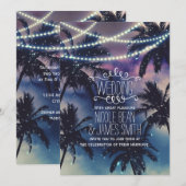 Betoverde Nachtelijke Hemel Avond Strand Lichtjes  Kaart (Voorkant / Achterkant)