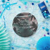 Betoverde Nachtelijke Hemel Avond Strand Lichtjes Papieren Bordje (Feest)