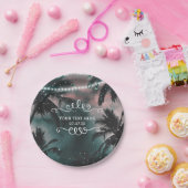 Betoverde Nachtelijke Hemel Avond Strand Lichtjes Papieren Bordje (Feest)