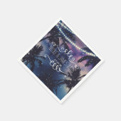 Betoverde Nachtelijke Hemel Avond Strand Lichtjes  Servetten (Hoek)