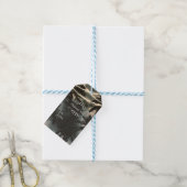 Betoverde Nachthemel Palmboom & Kerstverlichting Cadeaulabel (Met Touw)