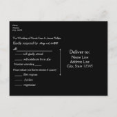 Betoverde Nachthemel Palmboom & Kerstverlichting Uitnodiging Briefkaart (Achterkant)