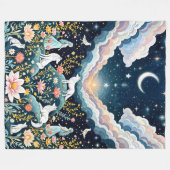 Betoverde Nachtwolf Mythologie - Mystieke Deken (Voorkant (Horizontaal))