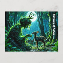 Betoverde natuurwachter die een babyree voert