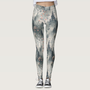 Betoverde Nevelige Bos met Donker Kasteel – Ethisc Leggings
