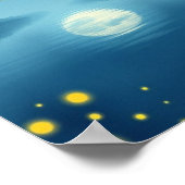Betoverde Nocturne: Een Hyperrealistische Visie Poster (Hoek)