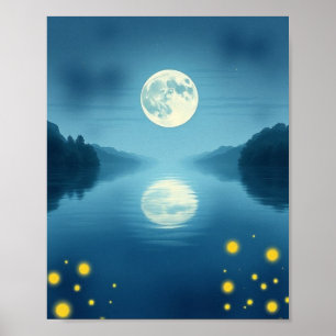 Betoverde Nocturne: Een Hyperrealistische Visie Poster