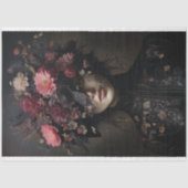 Betoverde Noir – Gotische Bloemengodin Decoupage Tissuepapier (Voorkant)