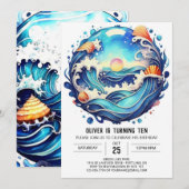 Betoverde Oceanic Kids Verjaardag Kaart (Voorkant / Achterkant)