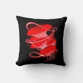 Betoverde oester gloeiende rode paddenstoel kussen