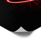 Betoverde oester gloeiende rode paddenstoel poster (Hoek)