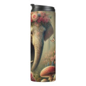 Betoverde olifanten in het bos thermosbeker (Geroteerd rechts)