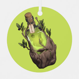Betoverde Olijfolie Toverdrank Metalen Ornament