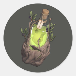 Betoverde Olijfolie Toverdrank Ronde Sticker