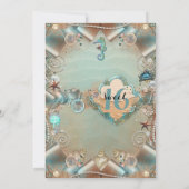 Betoverde Onder Zee Parels & Lint Sweet 16 Kaart (Achterkant)