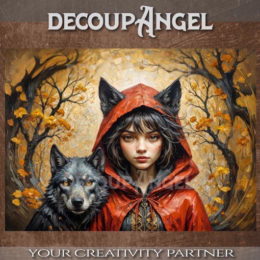 Betoverde ontmoeting - Little Red & The Black Wolf Tissuepapier