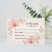 Betoverde Orchidee RSVP Kaart (Staand voorkant)