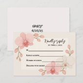 Betoverde Orchidee RSVP Kaart (Voorkant / Achterkant)