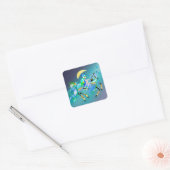 Betoverde Paardrijtocht "Verhaal van Duizend Ogen" Vierkante Sticker (Envelop)