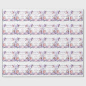 Betoverde Paarse Fairy tuin - Verjaardag Cadeaupapier (Vlak)